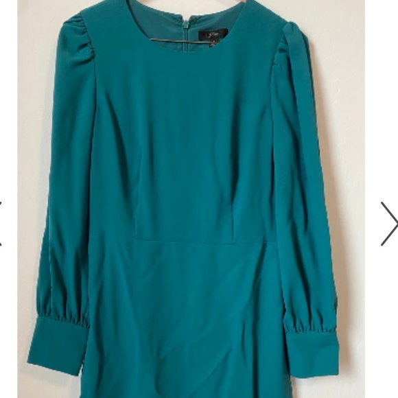 💚👗 Women’s J.Crew Green Dress 14 – Long Sleeve, Great Condition!⭐️ - Picture 1 of 7